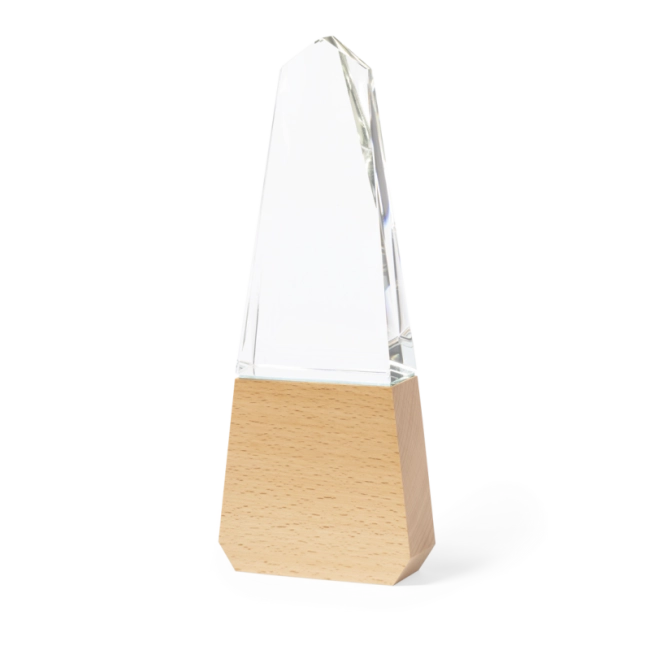 Trophée bois et verre personnalisable Bersix 