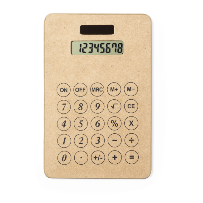 Calculette en carton recyclé Vulcano 