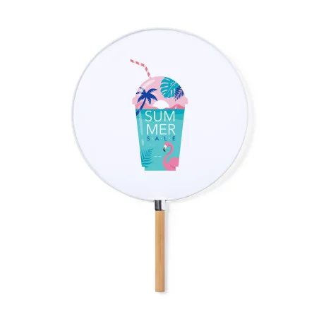 Eventail publicitaire bambou Ai pai 