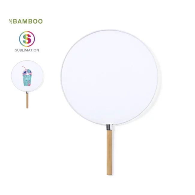 Eventail publicitaire bambou Ai pai 
