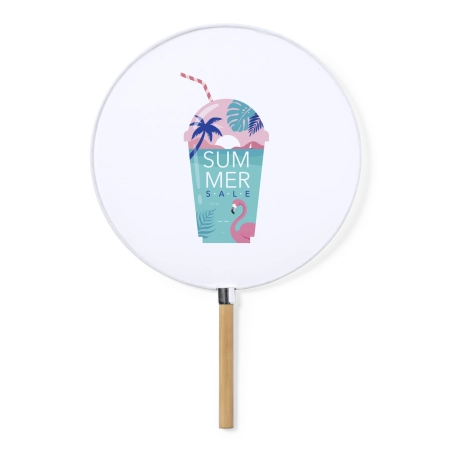 Eventail publicitaire bambou Ai pai 