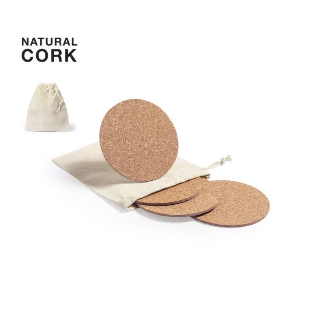 Lot de sous-verres en liège Yagger 