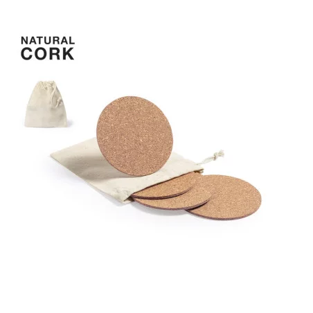 Lot de sous-verres en liège Yagger 