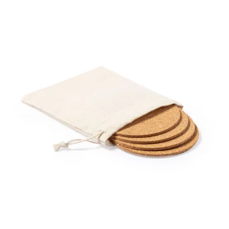 Lot de sous-verres en liège Yagger 