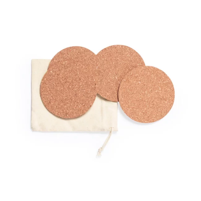 Lot de sous-verres en liège Yagger 