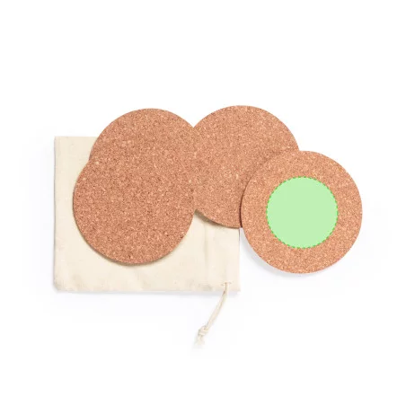 Lot de sous-verres en liège Yagger 