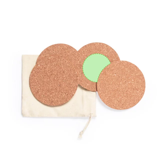 Lot de sous-verres en liège Yagger 