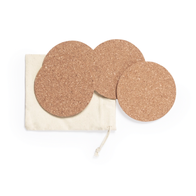 Lot de sous-verres en liège Yagger 