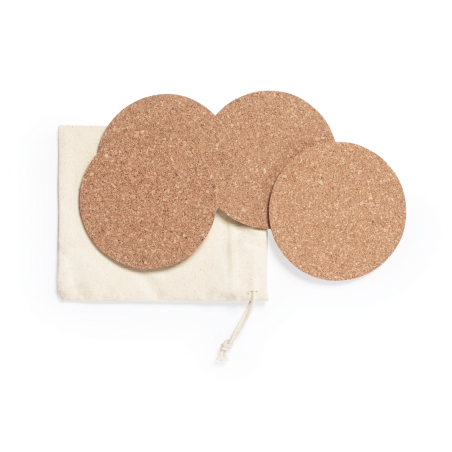 Lot de sous-verres en liège Yagger 