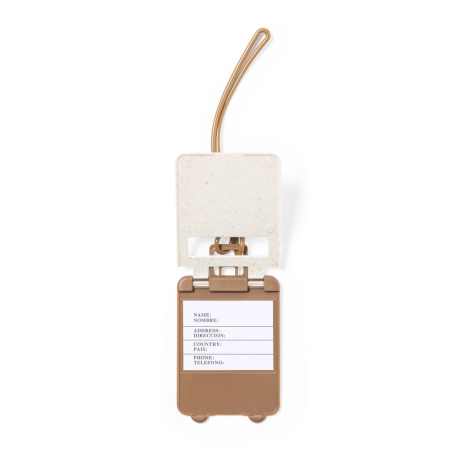 Étiquette à bagage publicitaire en canne de blé 