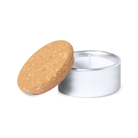 Bougie publicitaire avec couvercle en liège Suyen 