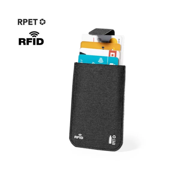 Porte-cartes publicitaire en RPET anti-RFID Guarex 