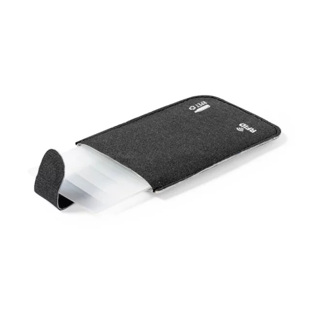Porte-cartes publicitaire en RPET anti-RFID Guarex 