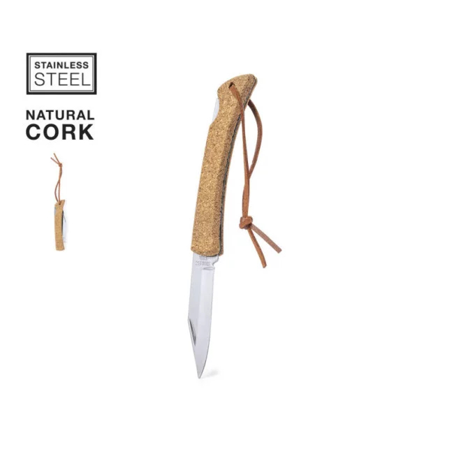 Couteau de poche publicitaire en liège Sarper
