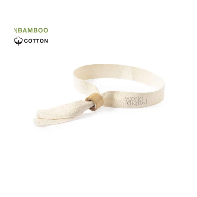 Bracelet publicitaire coton et bambou Bosgo
