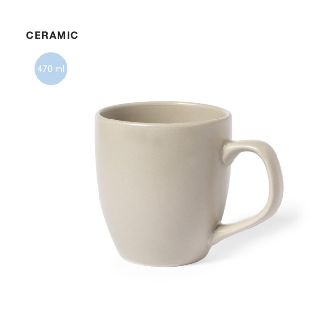 Mug en céramique mat Leslie 470 ml 