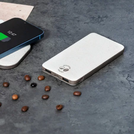 Powerbanks publicitaire en cosse de café Mayer 