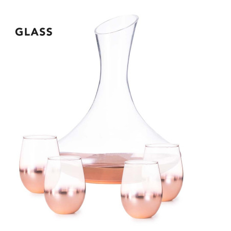 Set publicitaire en verre Prescot 