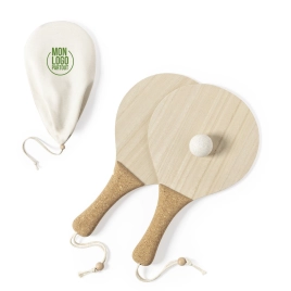 Raquette de plage en bois...