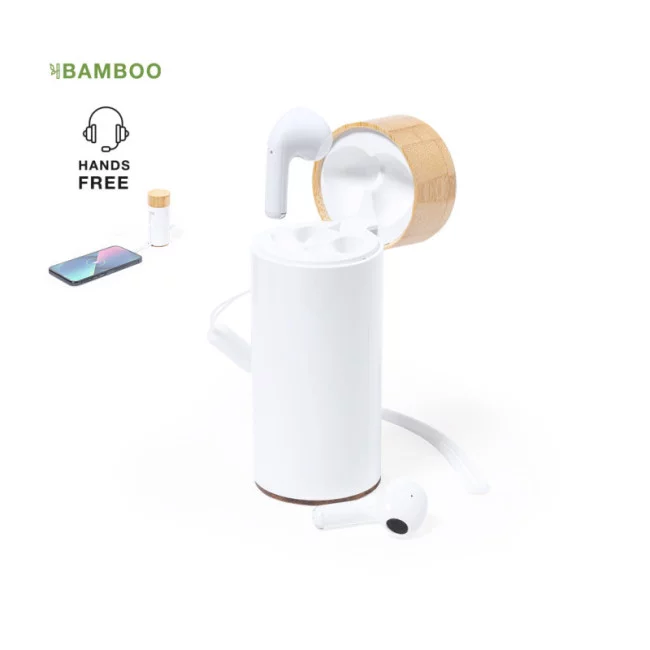 Écouteurs publicitaire Power Bank Lac 
