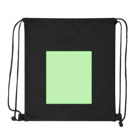 Sac cordon en velour côtelé Azurax 