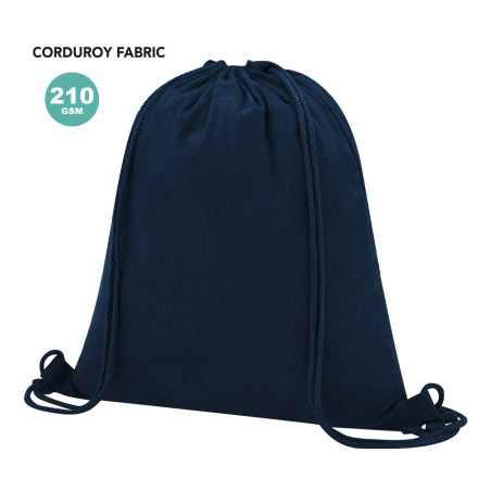Sac cordon en velour côtelé Azurax 