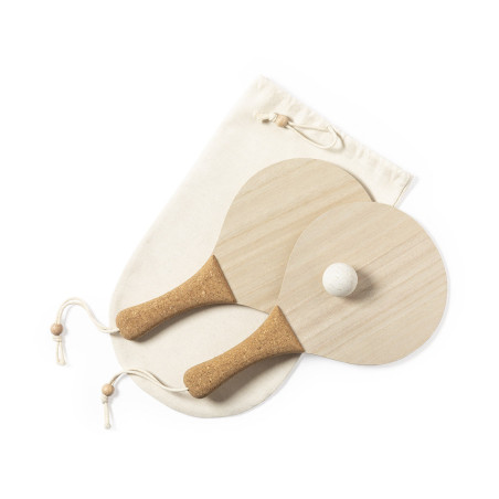 Raquette de plage en bois et liège Bubbak 