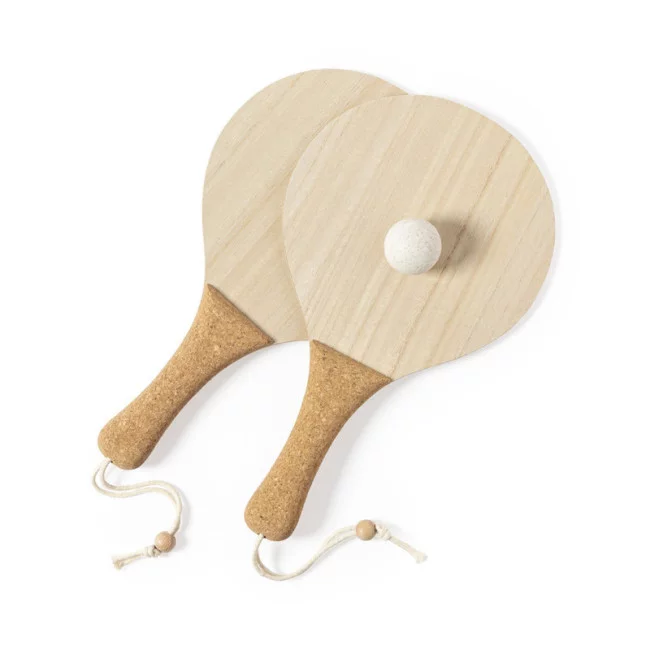 Raquette de plage en bois et liège Bubbak 