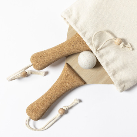 Raquette de plage en bois et liège Bubbak 