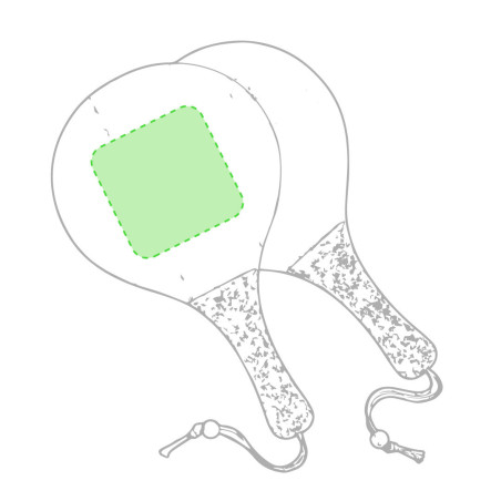 Raquette de plage en bois et liège Bubbak 