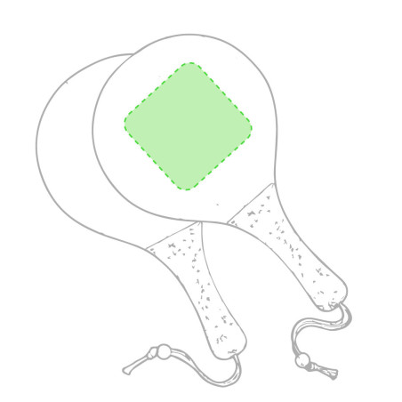 Raquette de plage en bois et liège Bubbak 