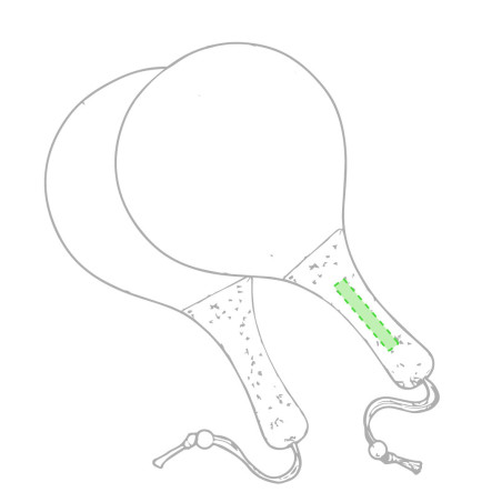 Raquette de plage en bois et liège Bubbak 