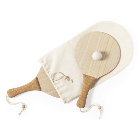 Raquette de plage en bois et liège Bubbak 