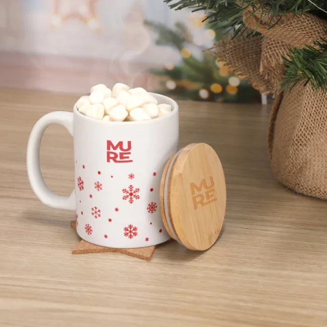 Tasse publicitaire avec couvercle Helogran 