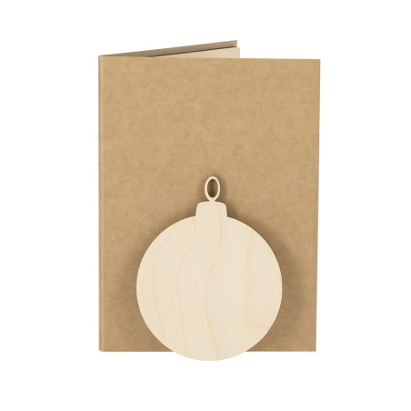 Carte de Noël avec boule à suspendre Astrox 
