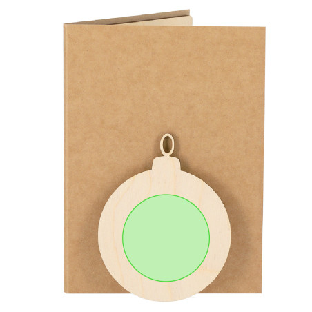 Carte de Noël avec boule à suspendre Astrox 