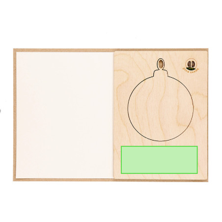 Carte de Noël avec boule à suspendre Astrox 