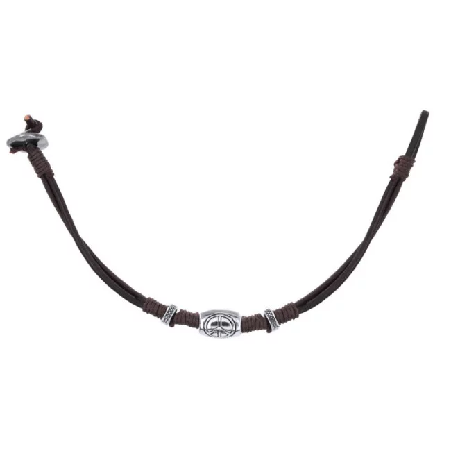 Bracelet en cuir marron publicitaire Luco