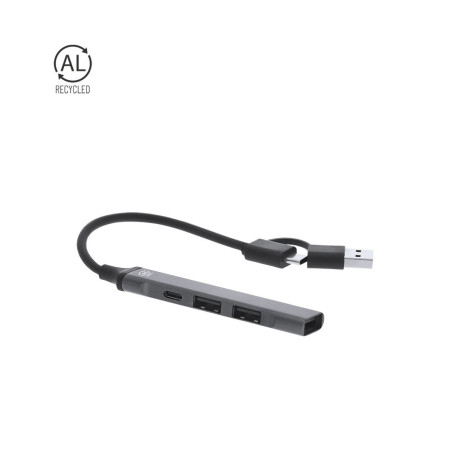 Hub USB 3.0 en aluminium recyclé Konery 