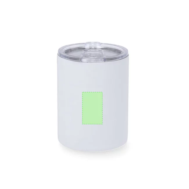 Mug publicitaire isotherme caoutchouc Adelax 400 ml 