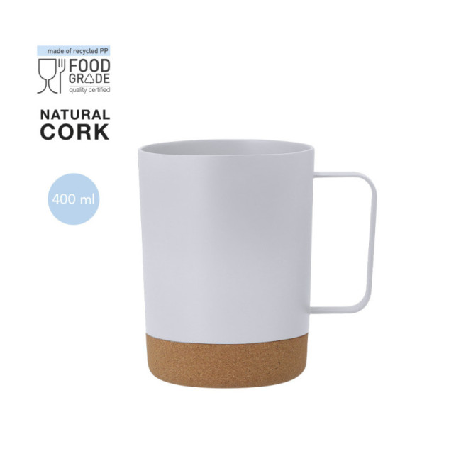 Mug avec base liège publicitaire Jurgen 400 ml 
