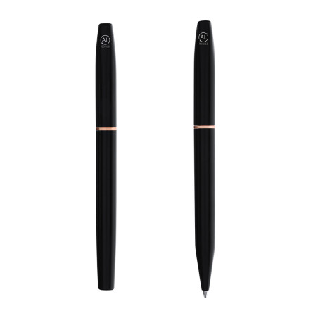 Coffret stylo et roller en aluminium recyclé Mobex 