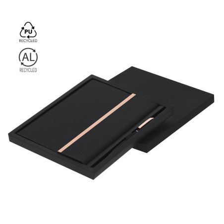 Ensemble carnet et stylo en aluminium recyclé Kassex 