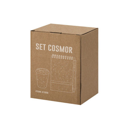 Ensemble bloc-notes et gobelet Cosmor 