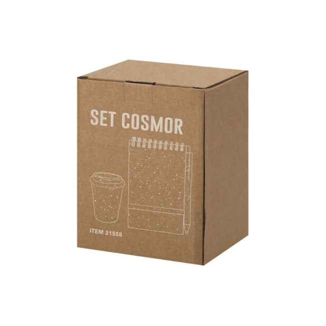 Ensemble bloc-notes et gobelet Cosmor 