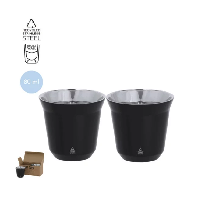 Set de 2 tasses personnalisées Kodet 80 ml 