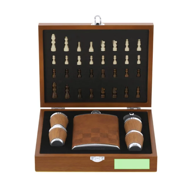 Coffret cadeau flasque et échiquier Fleet 
