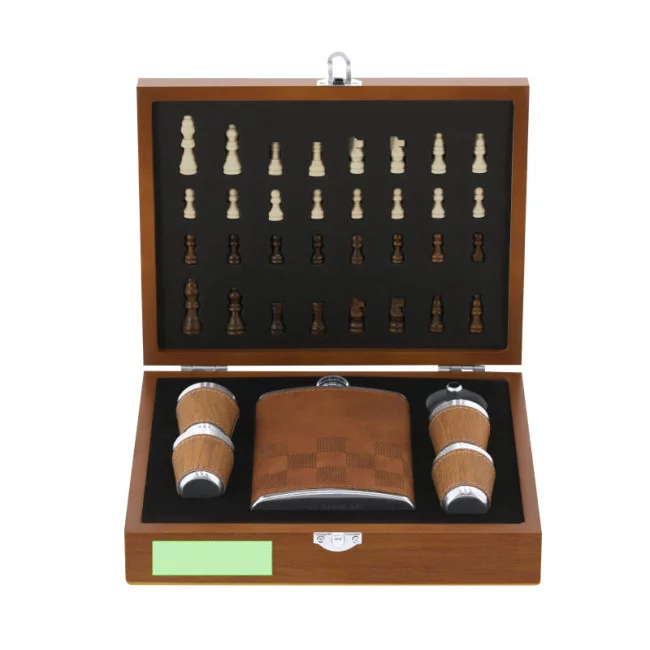 Coffret cadeau flasque et échiquier Fleet 