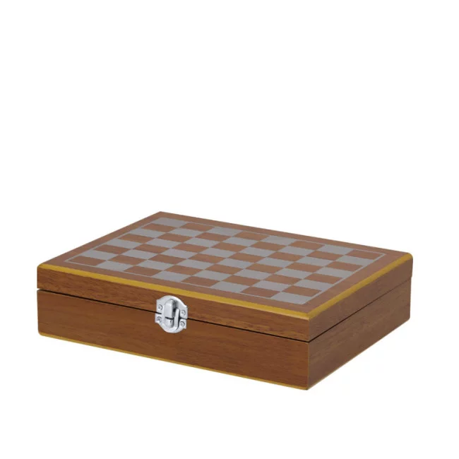 Coffret cadeau personnalisé flasque et jeux Menzie 