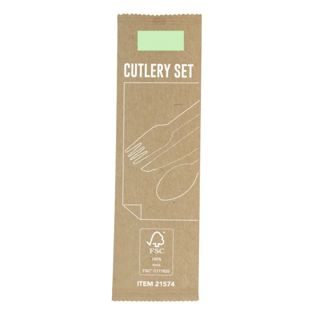 Set de couverts jetables publicitaire Grinox 